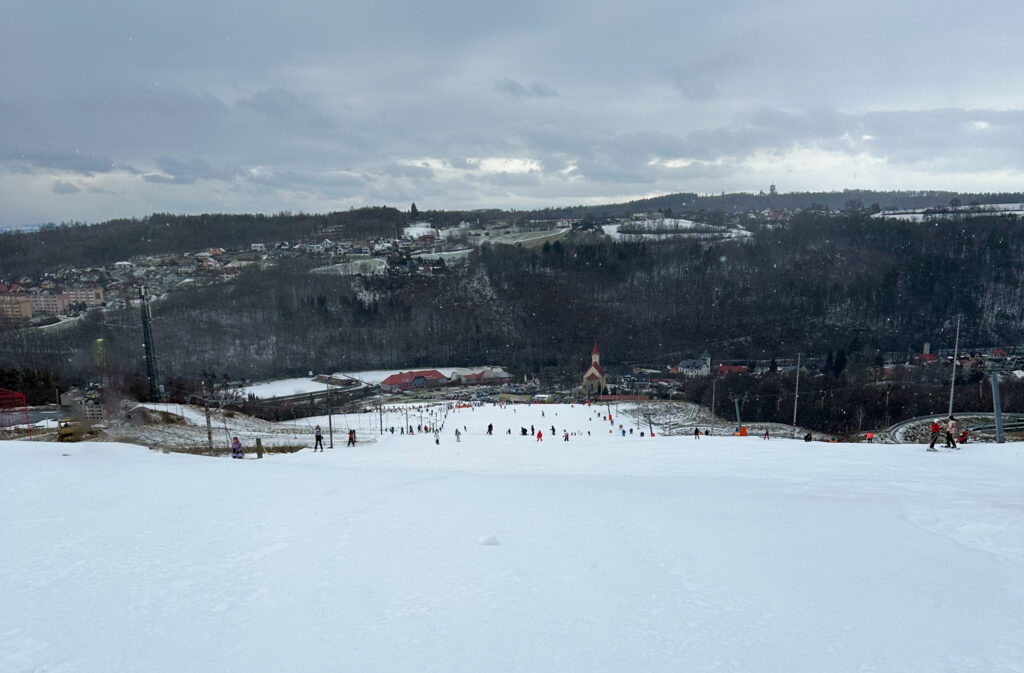 Svah v Ski areály Hlubočky